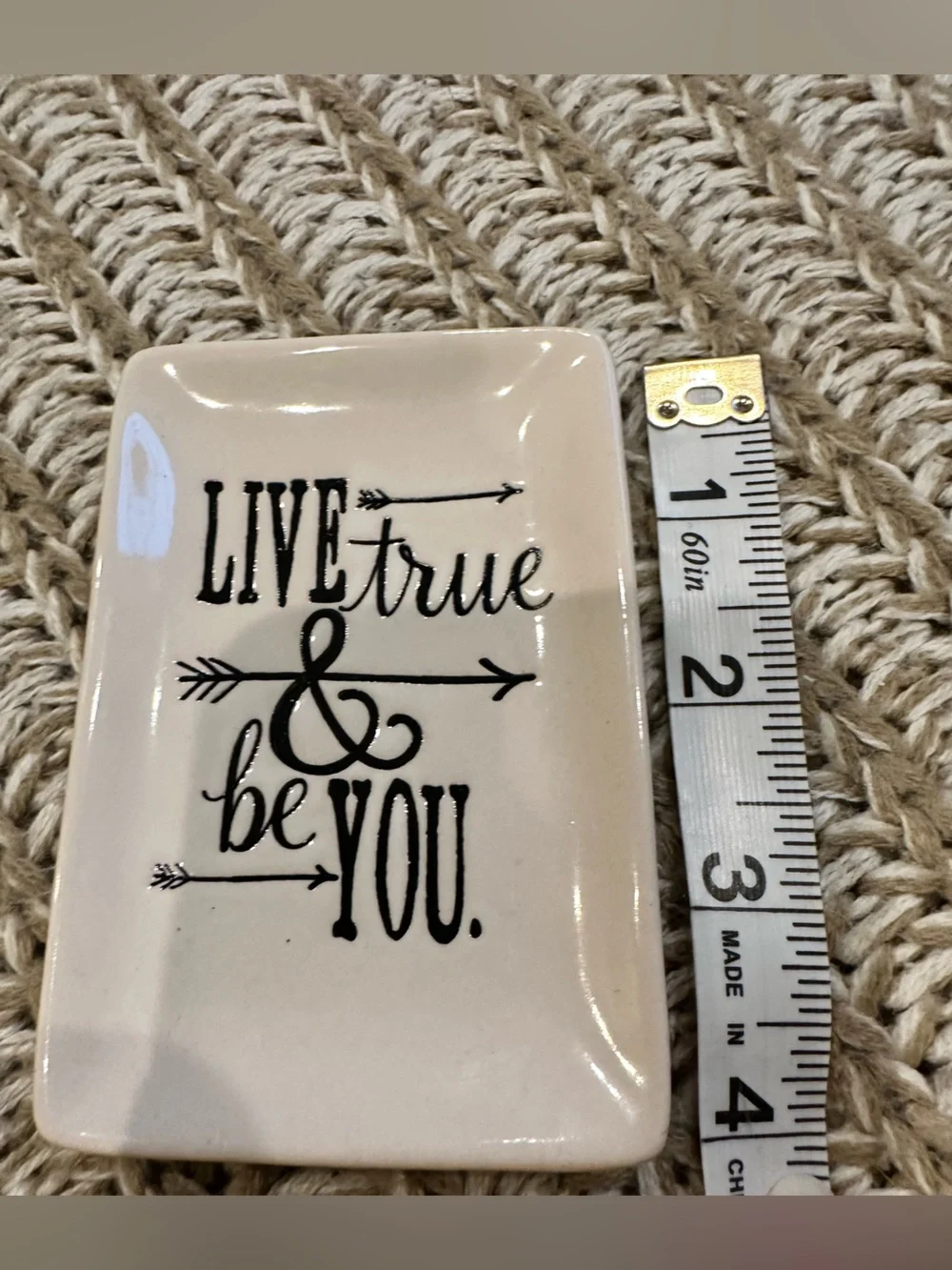 Thirty-One Keepsake Jewelry Coin Ceramic Tray 